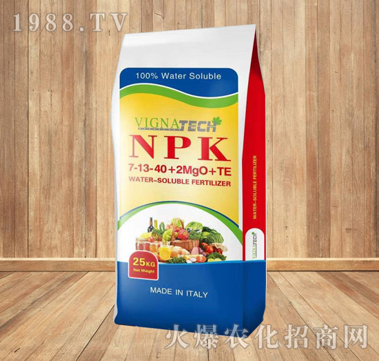 25kg大量元素水溶肥料7-13-40+2MgO+TE-中蘇農資