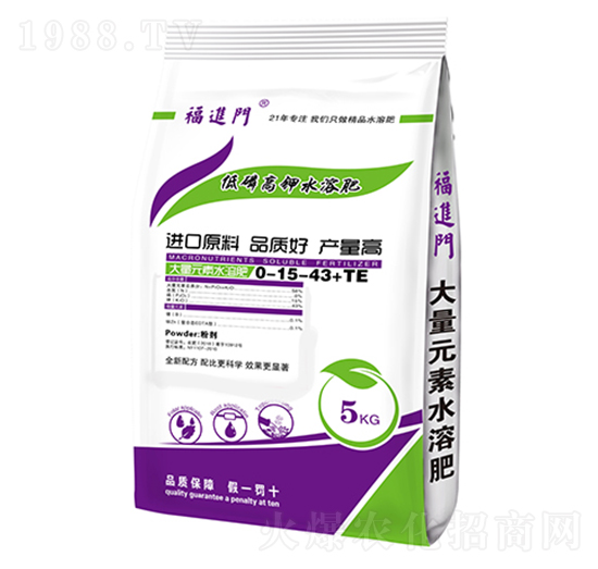 低磷高鉀型大量元素水溶肥料-福進(jìn)門-強(qiáng)生農(nóng)業(yè)