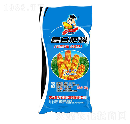 玉米專用長(zhǎng)效型復(fù)合肥料24-12-10-豐收博士-愛(ài)農(nóng)