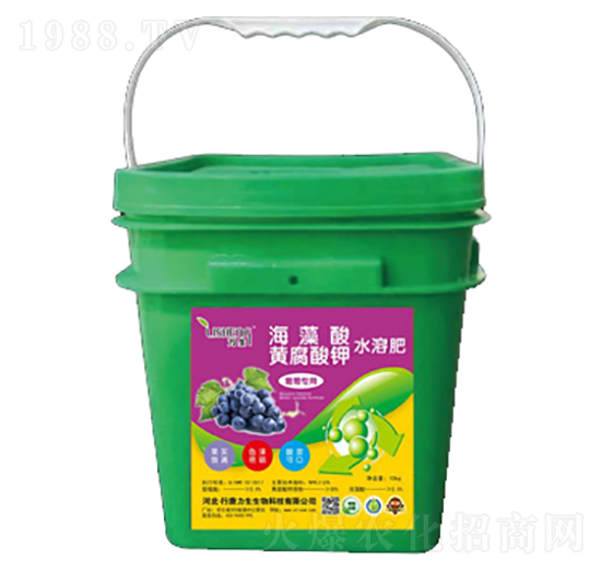 海藻酸黃腐酸鉀葡萄專用水溶肥-力生生物