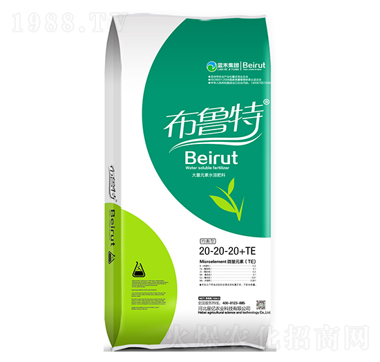 10kg平衡型大量元素水溶肥料20-20-20+TE-布魯特-藍禾生物