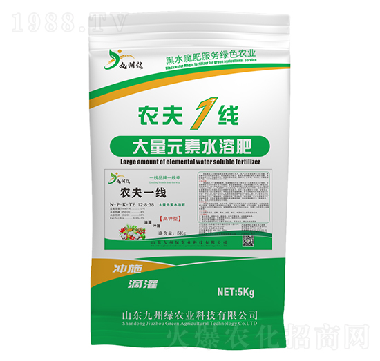 高鉀型大量元素水溶肥料12-8-38+TE 農(nóng)夫1線 九州綠