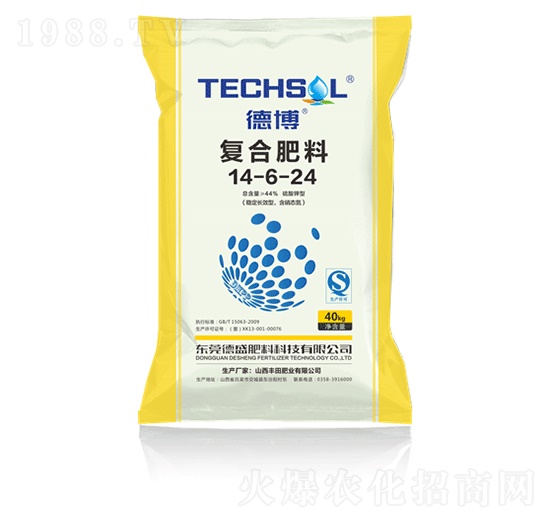 穩(wěn)定長(zhǎng)效復(fù)合肥14-6-24-德博-德盛肥料