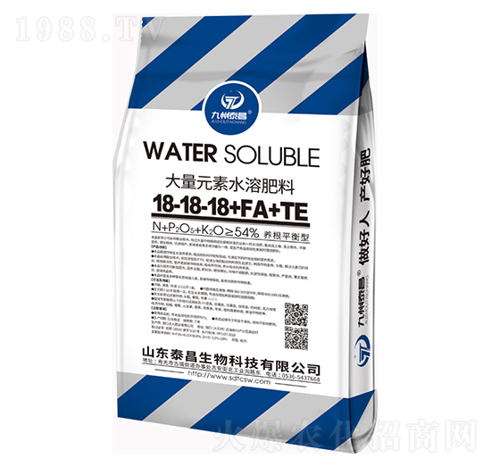 養(yǎng)根平衡型大量元素水溶肥料18-18-18+FA+TE-泰昌生物