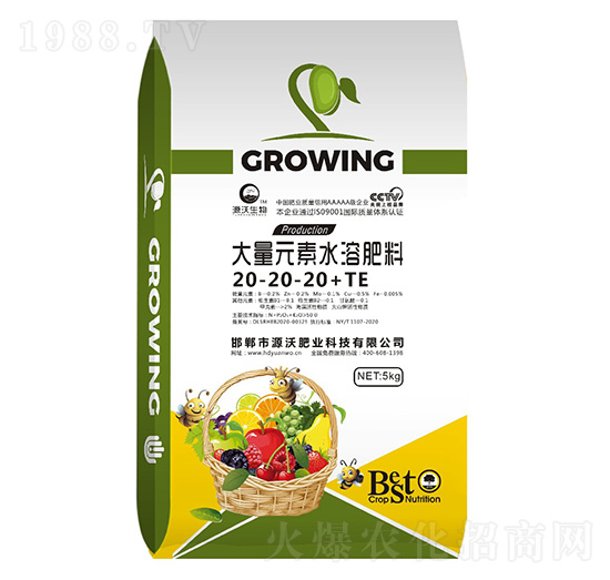 大量元素水溶肥料20-20-20+TE-鄲農(nóng)肥業(yè)