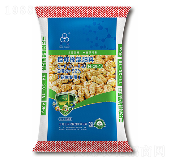 花生專用復合肥料14-20-18-三環(huán)-云天化