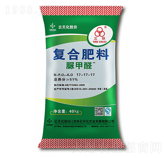 脲甲醛復合肥料17-17-17-三環(huán)-云天化
