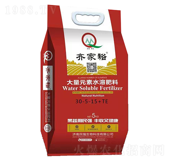 大量元素水溶肥料30-5-15+TE-齊家裕-民強(qiáng)生物