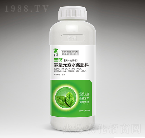 微量元素水溶肥料-寶釵（黃葉變綠葉）-中之州