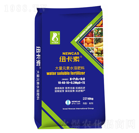 高磷型大量元素水溶肥料10-40-10+0.2MgO+TE-紐卡素-中農奧邦