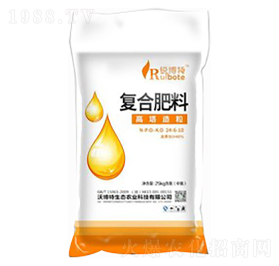 高塔中氯復(fù)合肥料24-6-10-沃博特