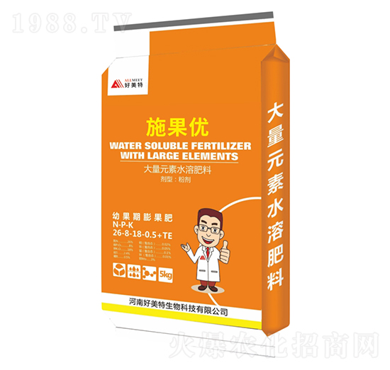 幼果期膨果專用大量元素水溶肥料26-8-18-0.5+TE-施果優(yōu)-好美特